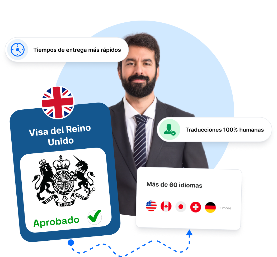 Un profesional con un visado británico aprobado, listo para presentar certificada para su revisión por parte del UKVI.
